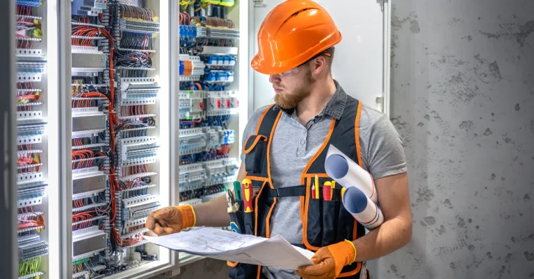 Electrician From Electrical Companies In Perth Inspecting Wiring
