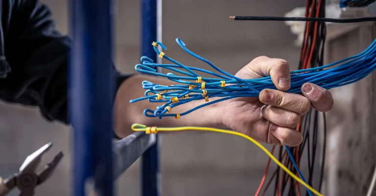 Technician Holding Cables Demonstrating What Is Data Cabling